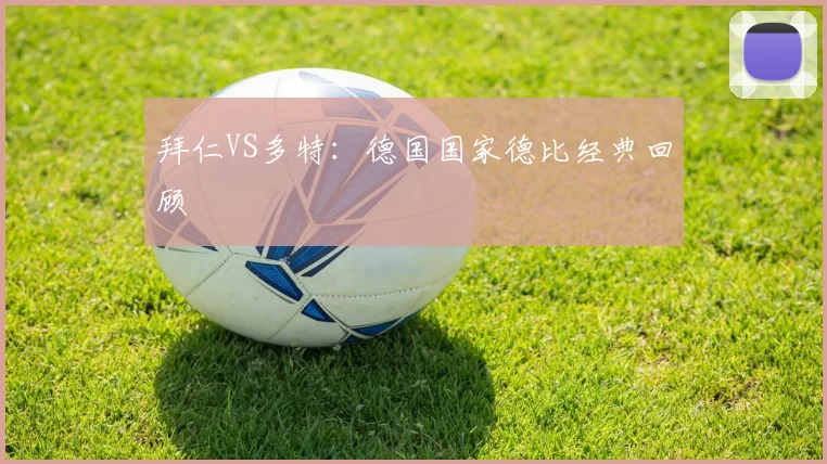 拜仁VS多特:德国国家德比经典回顾